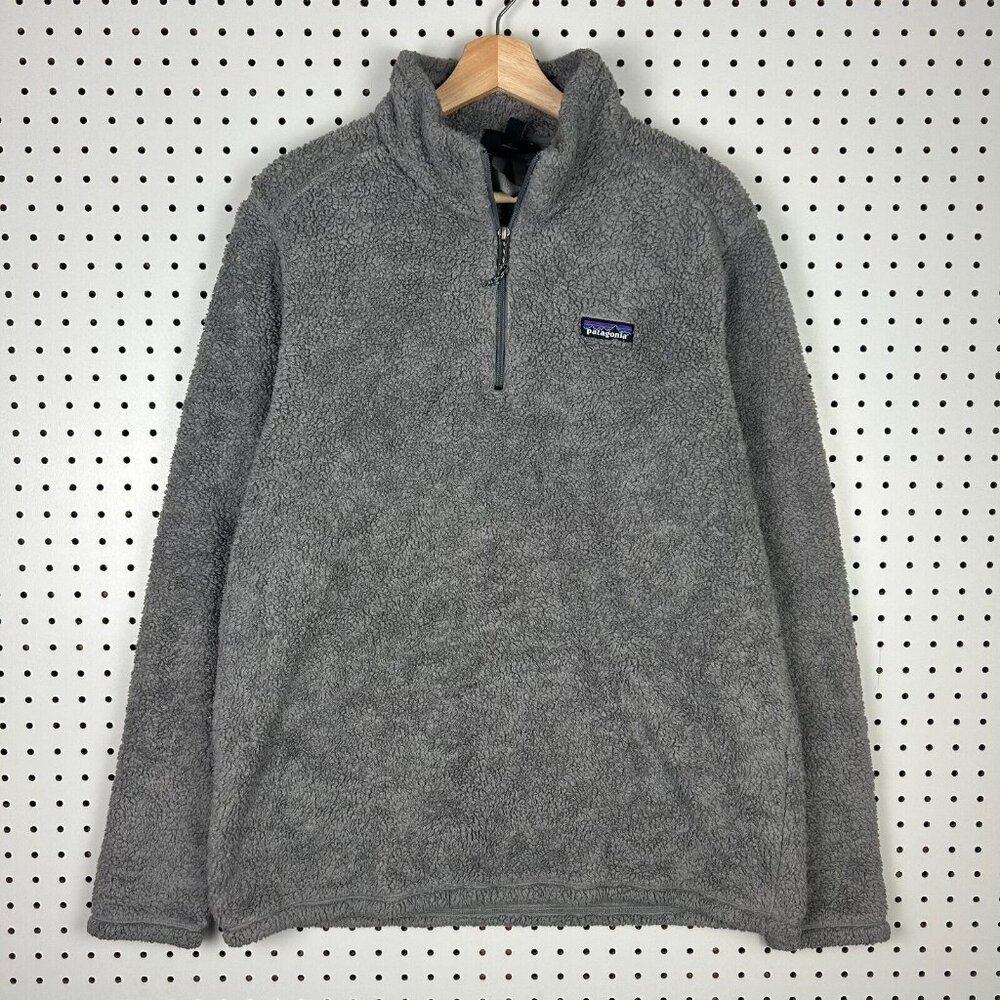 Patagonia Los Gatos 1/4 Zip Sweater Size Large Teddy‎ Fleece Quarter Pullover
